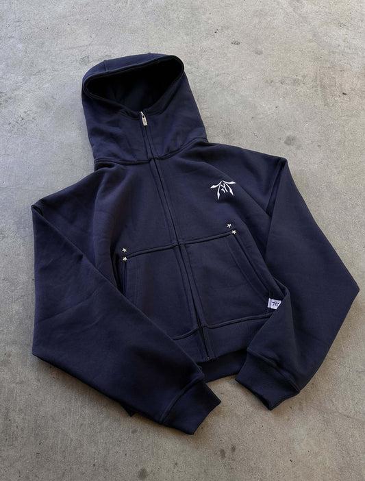 BLACK NAVY ZIP-HOODIE (PREORDER)