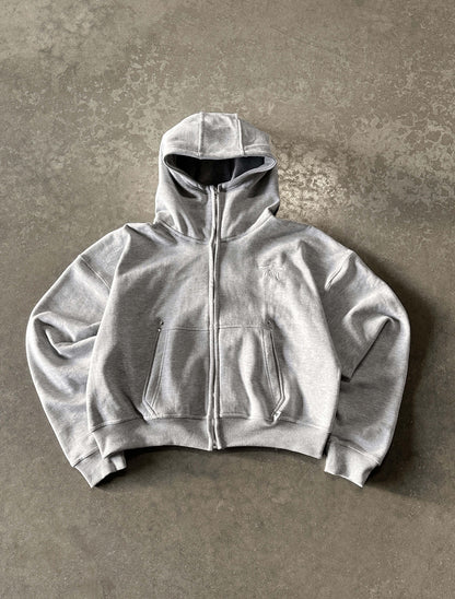 TITANIUM GREY ZIP-HOODIE
