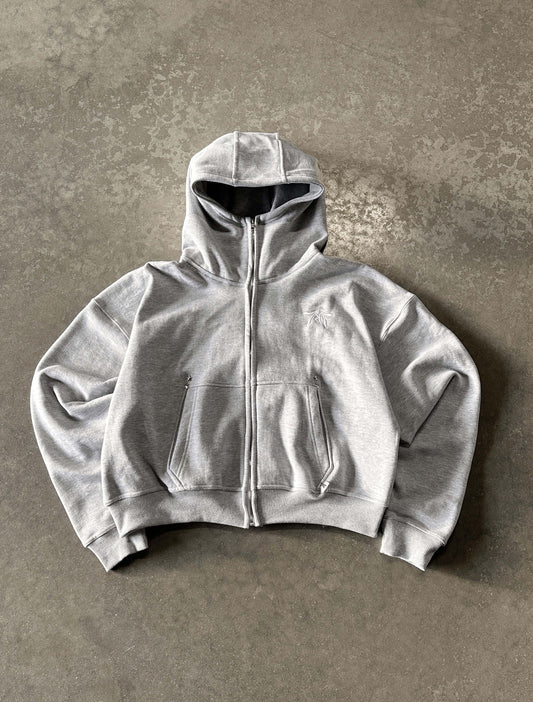 TITANIUM GREY ZIP-HOODIE