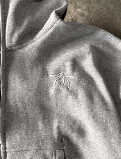 TITANIUM GREY ZIP-HOODIE