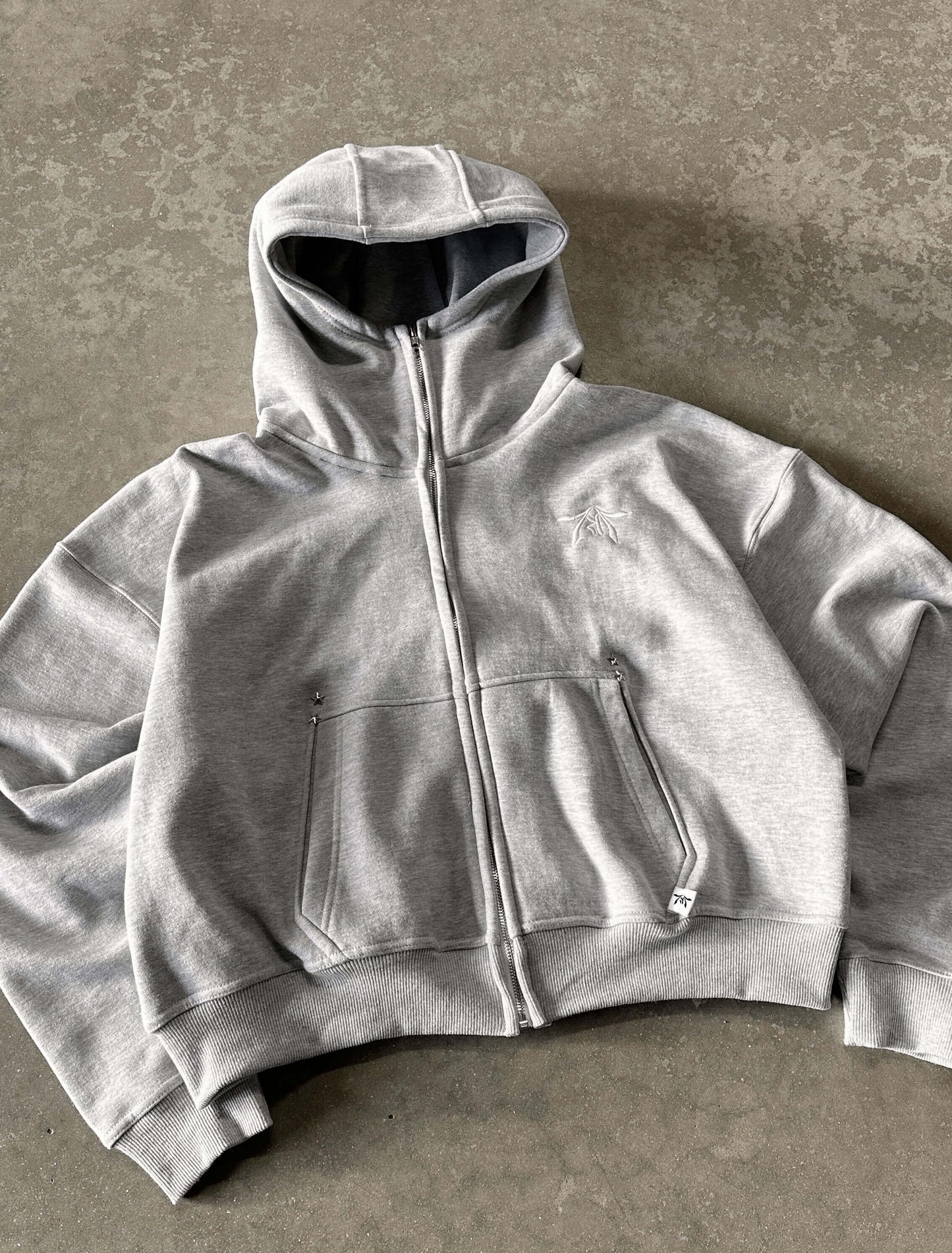 TITANIUM GREY ZIP-HOODIE