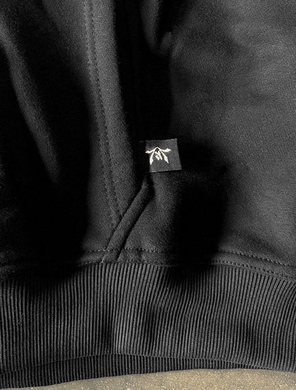 OBSIDIAN BLACK ZIP-HOODIE