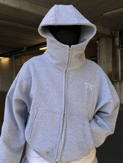 TITANIUM GREY ZIP-HOODIE