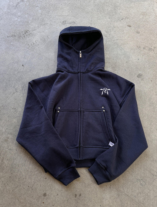 BLACK NAVY ZIP-HOODIE (PREORDER)